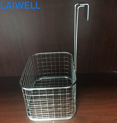 SS304 metaalhouseware zilveren Platerendraad Mesh Hanging Baskets