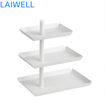 Roestvrij Ijzer die Drie Laagfruit Tray Metal Houseware Luxury stempelen