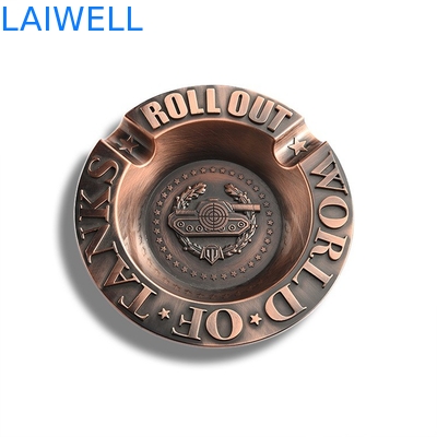 Van het het Email Uitstekende Draagbare Asbakje van de zinklegering de Lasergravure Logo Purse Ashtray