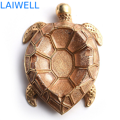 Creatief Matrijzenafgietsel 100*140mm van het het Asbakje Gouden Zink van de Metaalschildpad de Legeringsasbakje