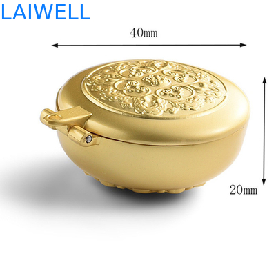 Plateren Dia 40mm van de luxe het Gouden Kleur Aangepaste het Asbakje van de Metaalzak