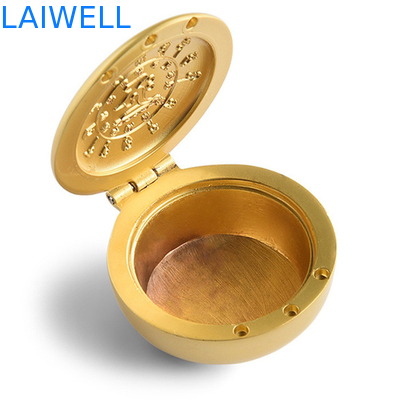 Plateren Dia 40mm van de luxe het Gouden Kleur Aangepaste het Asbakje van de Metaalzak