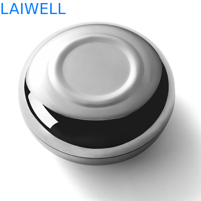 Glanzend Zilveren 12cm Mini Pocket Ashtray Doughnut Shaped Antiek Draagbaar Asbakje