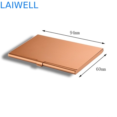 Modern vereenvoudig 94*60mm de Portefeuilles van de Aluminiumkaart Anodiserend Gouden Kleur