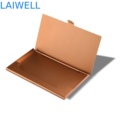 Modern vereenvoudig 94*60mm de Portefeuilles van de Aluminiumkaart Anodiserend Gouden Kleur