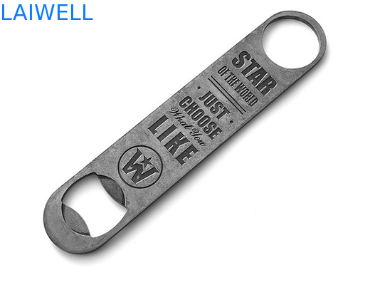Het stempelen van Roestvrij staalFlesopener met Logo Lathe Machining 175*35mm