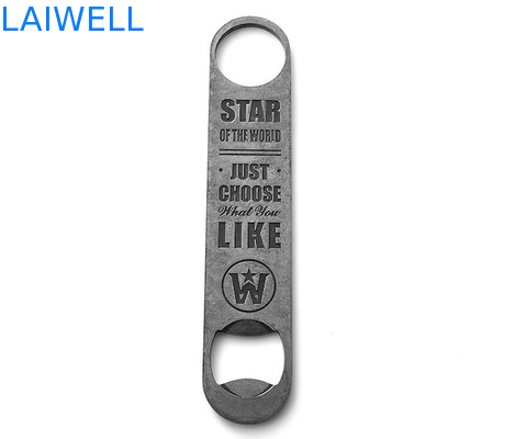 Het stempelen van Roestvrij staalFlesopener met Logo Lathe Machining 175*35mm