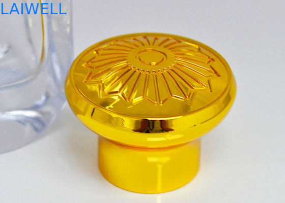 De gouden van de het Zinklegering van het Kleurenplateren Bovenkanten van de het Parfumfles met 17.2mm Binnen