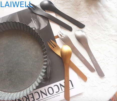 13.6CM 304 Reeksen van het Roestvrij staaltafelgereedschap berijpte het Bestekreeksen van het 2 Stukkendessert