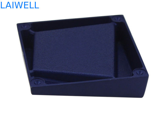 Aanpasbaar Creatief Geometrisch Ontwerp Draagbare Proces Die Casting Aluminium Plating Blauw Metalen Zak Asbak