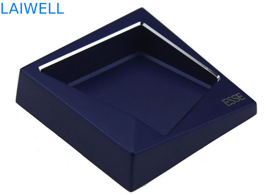 Aanpasbaar Creatief Geometrisch Ontwerp Draagbare Proces Die Casting Aluminium Plating Blauw Metalen Zak Asbak