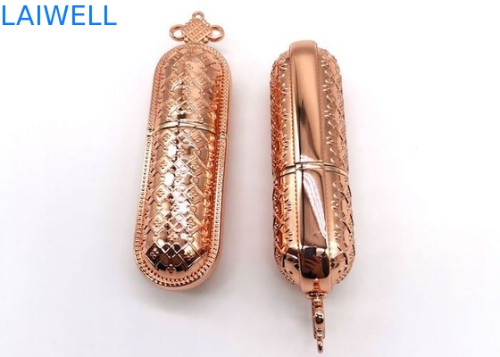 OEM Zinklegeringsmetalen die gieten Lipstick tube met Chinese knoop ontwerp voor high-end schoonheidsproducten