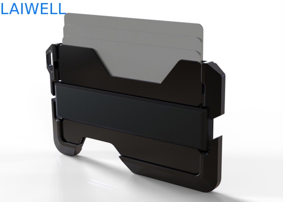 63*95MM Multifunctionele zilveren anodiserende RFID blokkerende aluminium portemonnee creditcardhouder