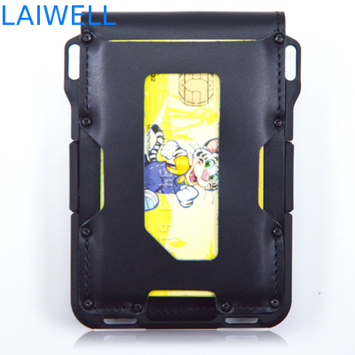 Multifunctionele 10 in 1 Pocket Leather Flap Aluminium Card Wallet Anode Oxidating