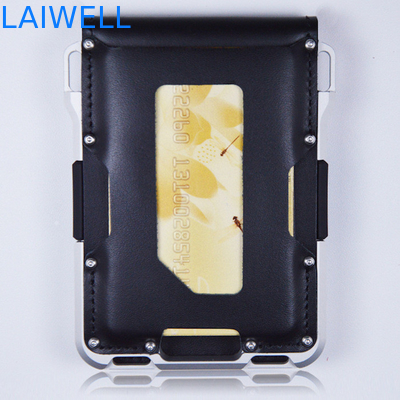 Multifunctionele 10 in 1 Pocket Leather Flap Aluminium Card Wallet Anode Oxidating