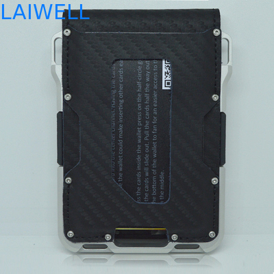 Multifunctionele 10 in 1 Pocket Leather Flap Aluminium Card Wallet Anode Oxidating