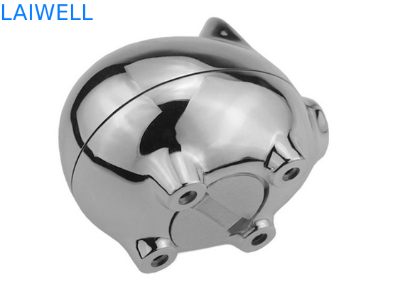 Het Metaalhouseware van de lasergravure Zinklegering Zilver Geplateerd Mini Coin Bank