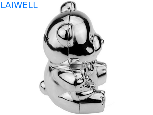 Leuk Zilveren Geplateerd Teddy Bear Coin Bank Die die 105*85*118mm gieten