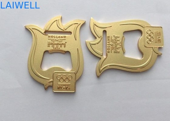 2.0MM Gouden Kleur 2 in 1 Olympisch de Sportplateren van de MedailleFlesopener