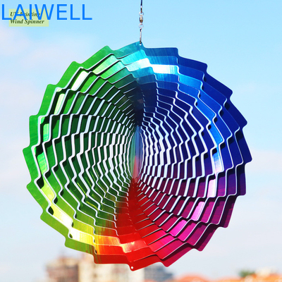 Multi Gekleurde UV Gedrukte de Windspinner 30*30cm van het Tuinstaal