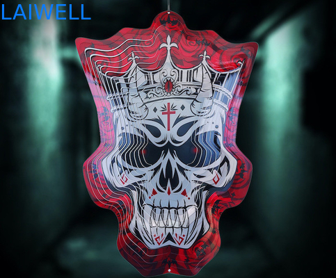 Halloween het Metaal Hangende Ornamenten van de Graafrose metal wind spinner 3D Rotatie