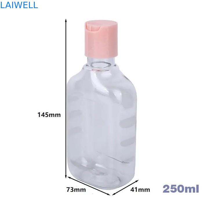 73*41*145MM 250ML Eco de Flessen Opnieuw te gebruiken Plastic Containers van de HUISDIEREN Vierkante Transparante Lotion voor Huisorganisatie