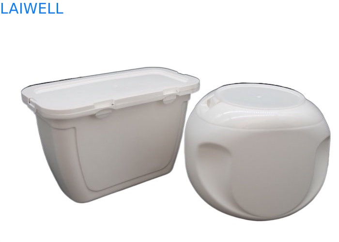 Witte van de het Geldoos van de Kleurenwasserij Duurzame PE de Opslagdoos van de Plastic Containers Detergent Fles