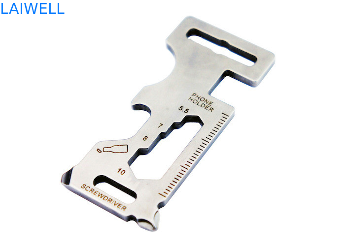 Buiten Precision Punch Stamping 70MM Sandblasting Multifunctionele Vastheid Staal Fles Opener EDC Tool Card