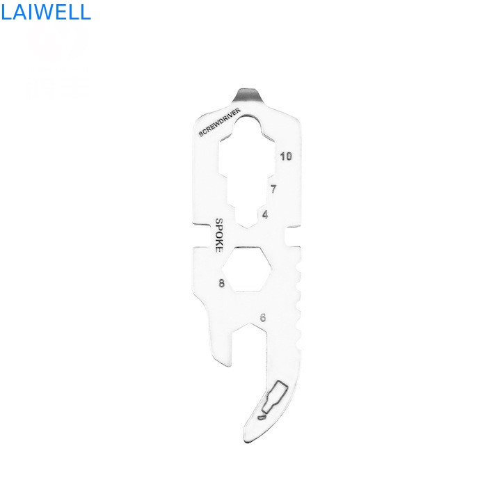 420 roestvrij staal 60 mm Multifunctionele EDC-gereedschapskaart Precision Sandblasting Zilveren metalen flesopener