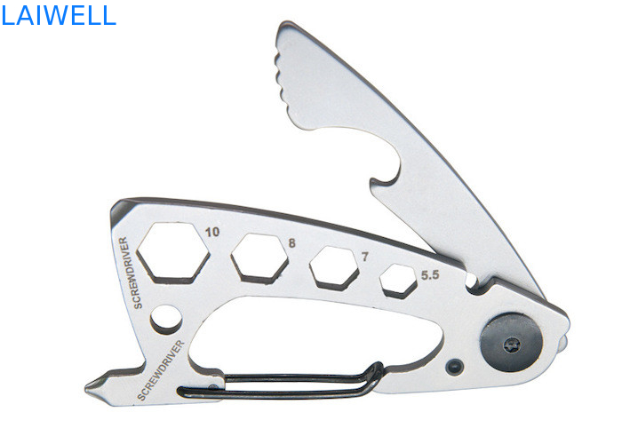74*35*6MM Precision Sandblasting 420 roestvrij staal Mini Multi-Purpose EDC Tool Card Zilveren metalen flesopener