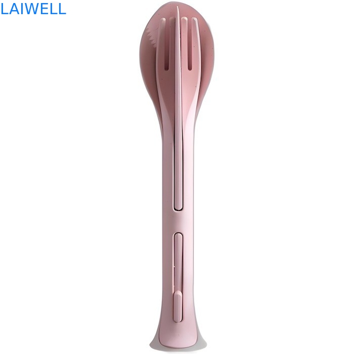 170*40MM Multifunctionele Tarwe stro Roze 3-in-1 Flatware Set Herbruikbare Eco tafelgerei Accessoires Lichtgewicht En Geschikt voor het eten Kan meerdere malen worden gebruikt En gemakkelijk te dragen en op te slaan
