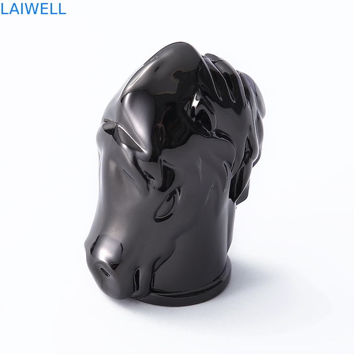 Polijst Zwart bekleding Creatief ontwerp Gietgiet Zink legering Parfum pot Deksels Custom branding In vorm voor geavanceerde verpakkingsoplossingen