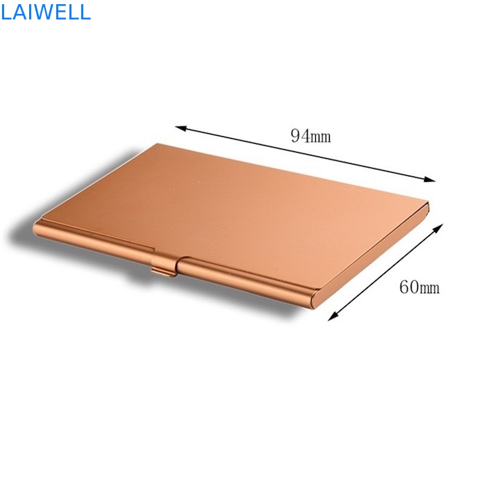 Modern vereenvoudig 94*60mm de Portefeuilles van de Aluminiumkaart Anodiserend Gouden Kleur