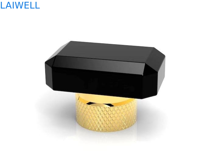 Custom Modern Luxury Die Casting Process Electronic Plating Gold Color Zink Alloy Parfum Fleskappen