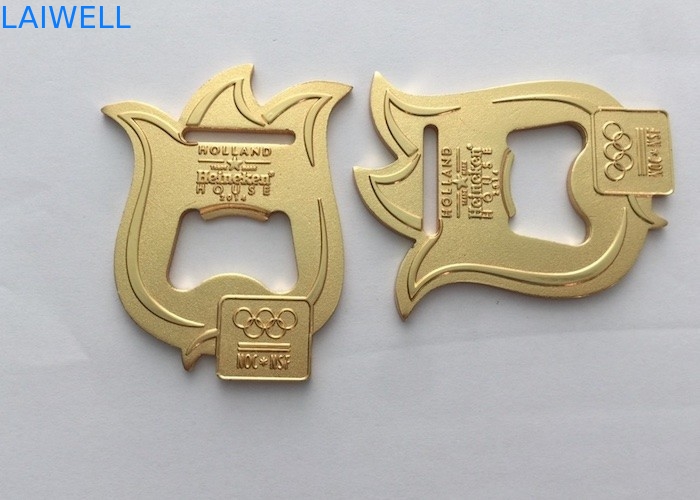 2.0MM Gouden Kleur 2 in 1 Olympisch de Sportplateren van de MedailleFlesopener